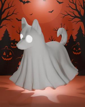 Husky-o-lantern : Dog Ghost Lamp (3D Print STL File)