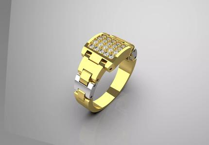 Luxury man Rolex design diamond ring model ror0012