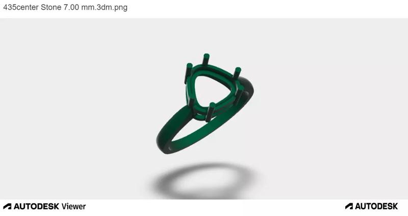 Men Ring with Pear Cut Center Stone