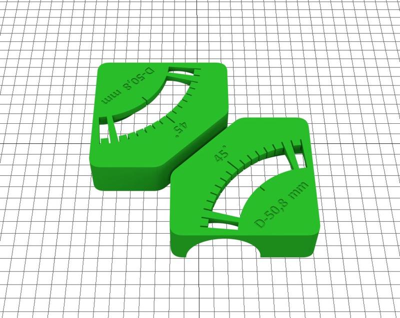 50.8mm Exhaust Pipe cutting template