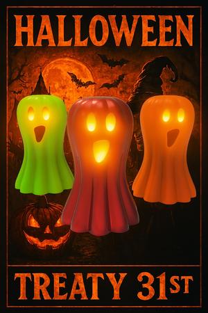 Halloween Ghost Figurine - Candle Holder Halloween Ghost Figurine - Candle Holder