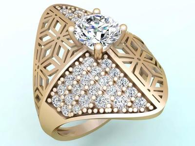 Mesh flower ring - Italian rings - Womens Rings - N6630
