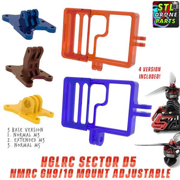HGLRC Sector D5 NamelessRC Naked Gopro Hero 9/10/11 Mount