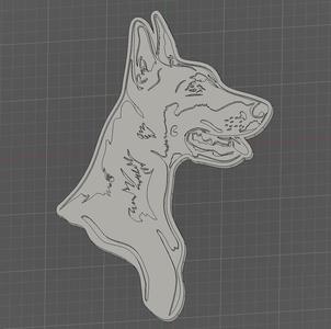 Dog 2D Doberman