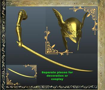 Malenia Helmet with Prosthetic and Katana