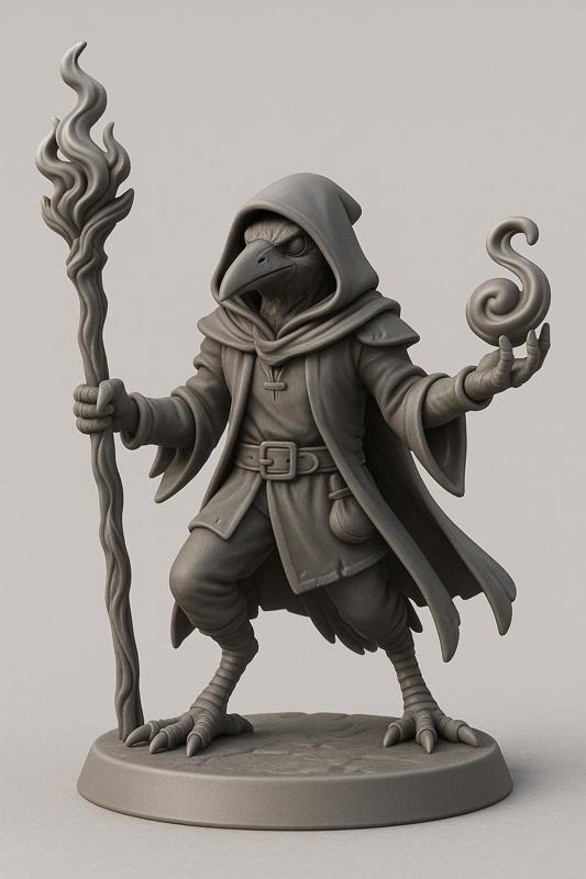 Kenku Sorcerer STL - DnD Miniature