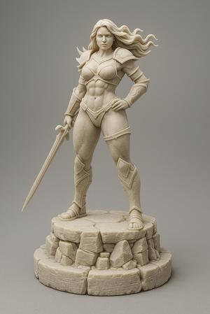 Sexy Amazon Warrior – Fantasy Painting Model