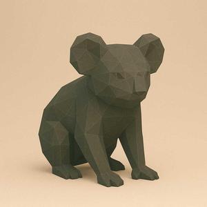 🦘 Low Poly Koala 3D Model – STL for 3D Printing