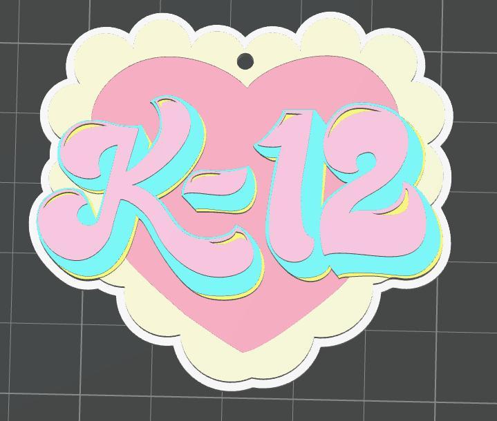K-12 Logo Keychain