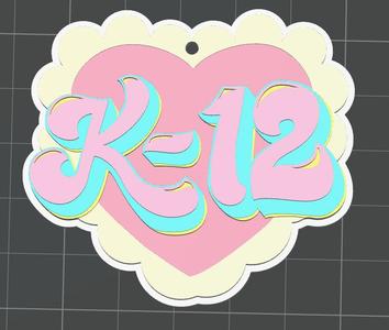 K-12 Logo Keychain