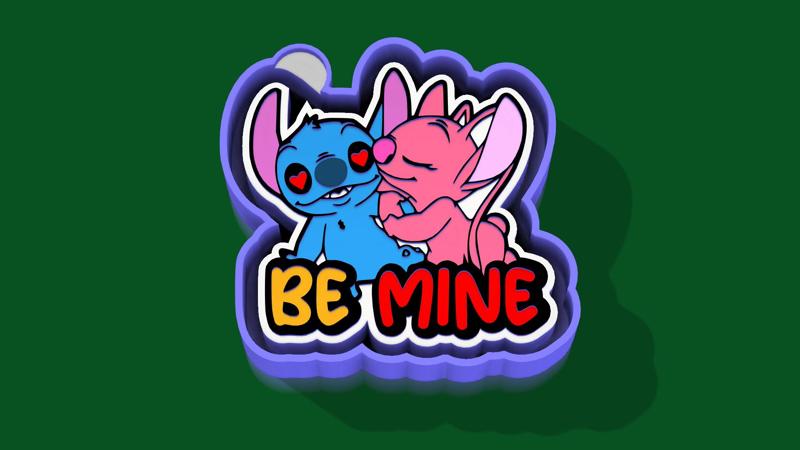 💙💋 Be Mine Stitch Kiss – Freshie, Keychain & Resin Mold