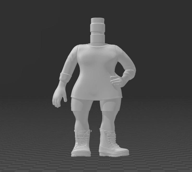 FEMALE BODY WITH SHORTS AND BOOTS