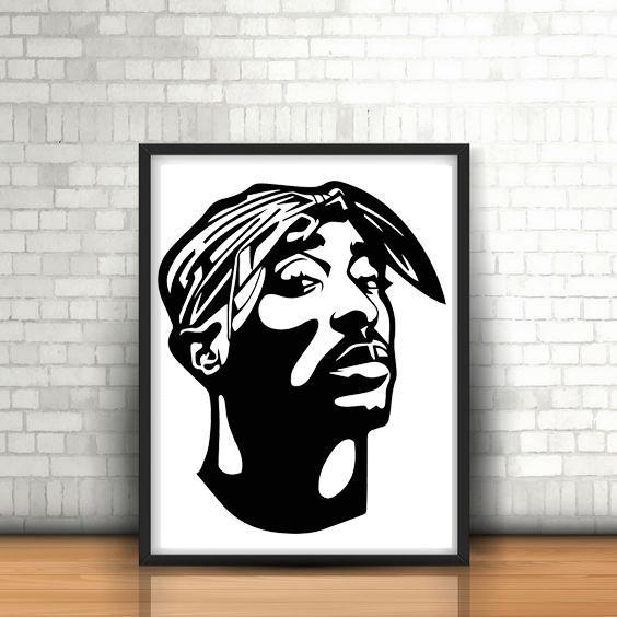 Tupac Wall Sculpture 2D