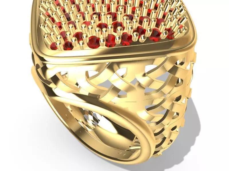 Knot Pave ring stl verified