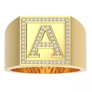 Letter A signet ring