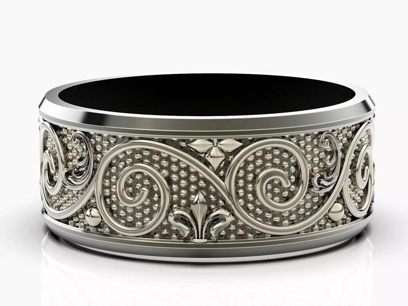 Lux ring silver gold   printable jewelry 3D model