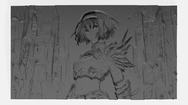 3D Warrior Girl Art