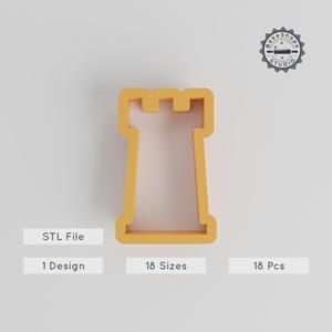 18-Piece Tower Shape Cutter Set, Castle Design, Perfect for Cookies, Fondant & Clay, 0.75"-5.00" Sizes