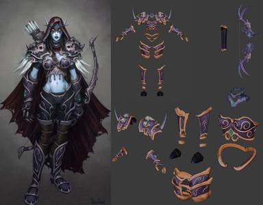 World of Warcraft - Sylvanas Armor + Bow Cosplay - EVA Foam Template - PDO + PDF Pepakura Pattern