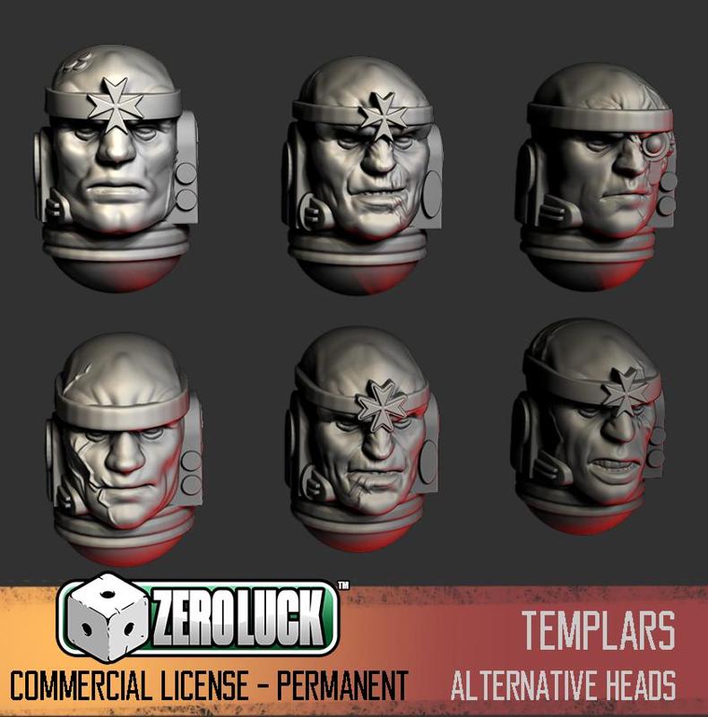 Templars - Alternative heads - Commercial License