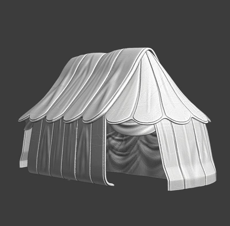 Large Medieval Command Tent - Wargaming props