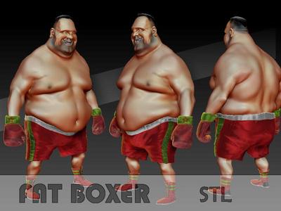 fat boxer STL
