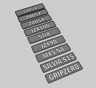 LICENSE PLATE FOR 1/10