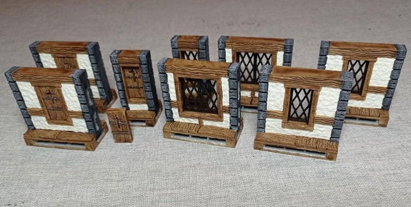 OpenLock Tudor S Windows with Cut Stone Pillars