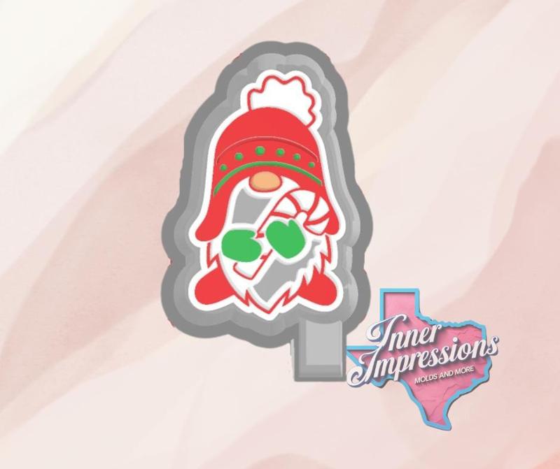 Cute Christmas Gnome Freshie Mold