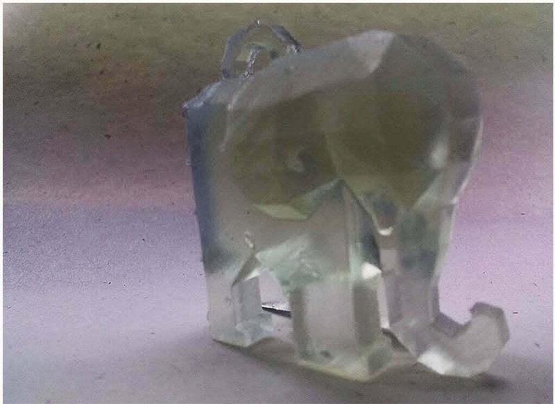 Low Poly Elephant  pendant