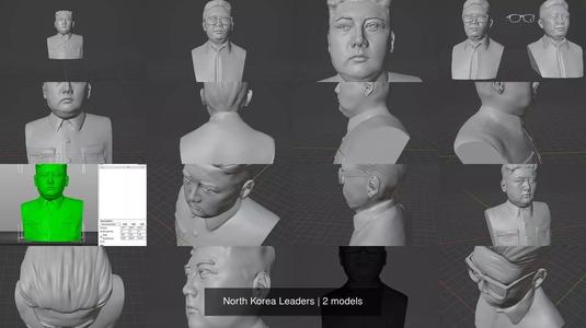 North Korea Leaders 3D Model Collection