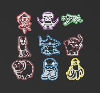 Italian Brainrot, Set 9 cookie cutters 90MM