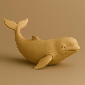 Whale 3D Model – Decorative Sculpture
