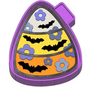 Candy corn Bats Freshie STL Mold Housing