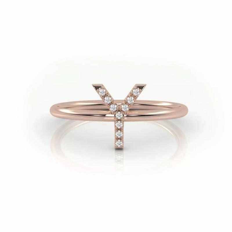 Initial Y ring size 54 with professional renderings