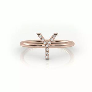 Initial Y ring size 54 with professional renderings