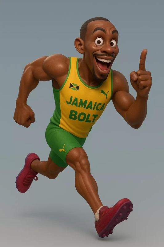 USAIN BOLT DOLL SCULPTURE