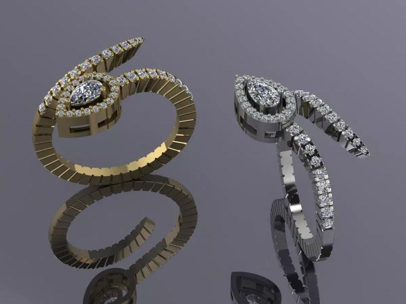 Jewelry Ring Pear Gold HJ-088