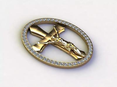 Cross Jesus Christ Pendant Cad P7