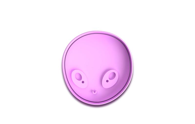 Alien Head Cookie Cutter and Fondant Stamp