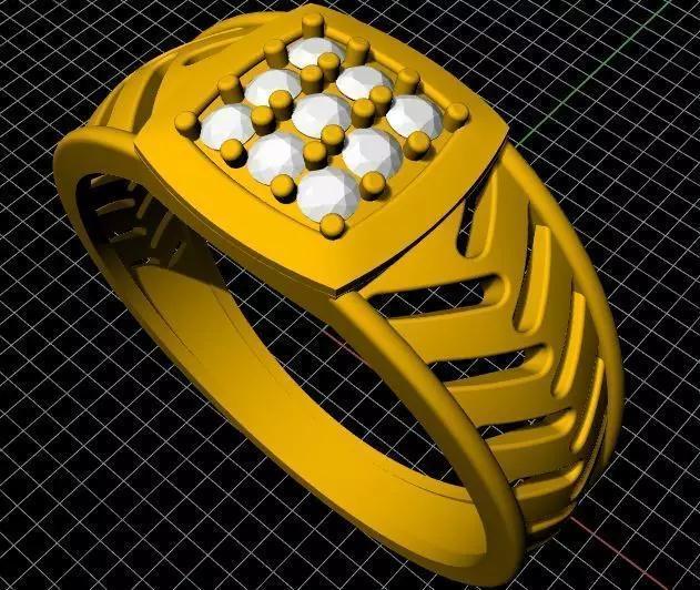 Gents Cluster Ring 3dm file