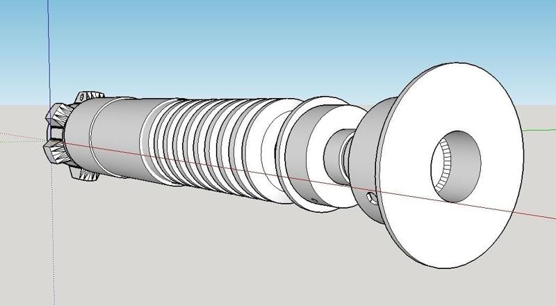 Luke skywalker stunt v3 Lightsaber STL