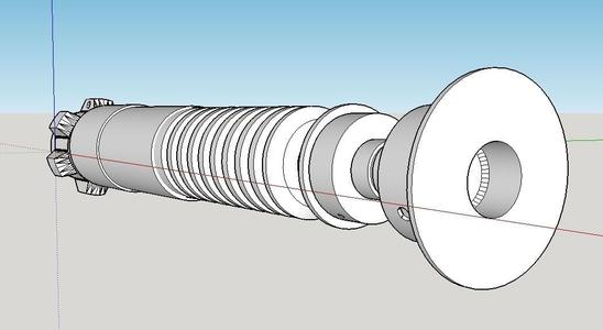 Luke skywalker stunt v3 Lightsaber STL