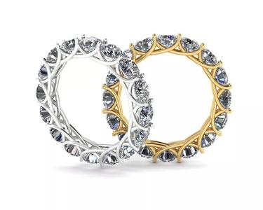 Diamond Eternity Ring 3d model 3D print model 3D print model