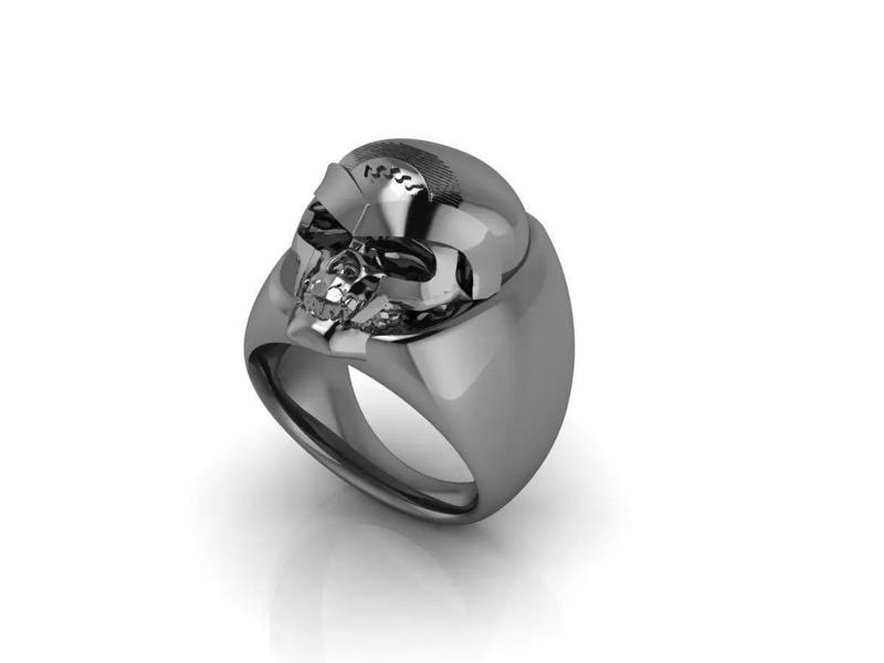 Ring Masonic Skull Freemasons Ring STL