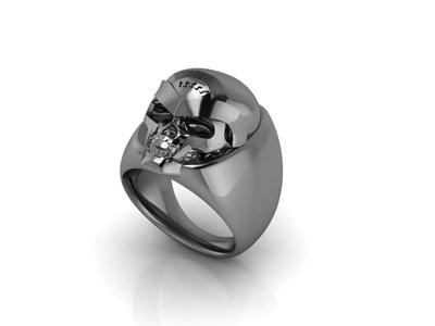 Ring Masonic Skull Freemasons Ring STL