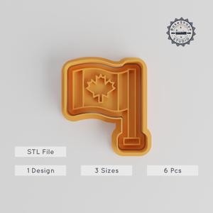 Flag Cookie Cutter & Stamp Set, S/M/L, Country Emblem & Patriotic Design, 3D Printable STL