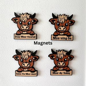 Highland Cow Magnets Funny Highland Cow Highland Cow Decor