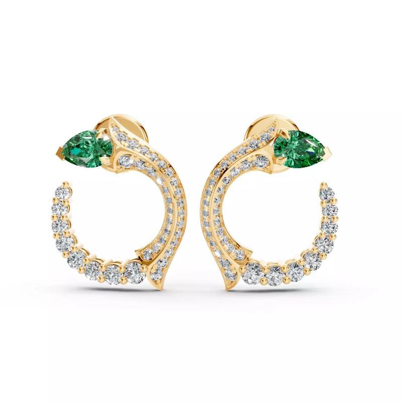 Pear Stone Unique Earrings