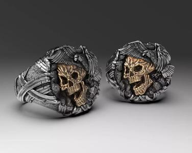 Ring skull ring  printable jewelry 3D print model 3D print model